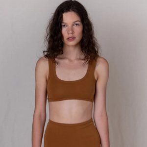 Wide Strap Bra in Toffee